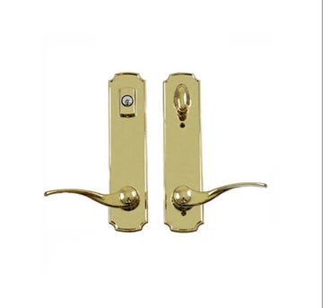 W&F 1200 SERIES LOCK 5-1/2 C-C, 2" BACKSET - POLISHED BRASS - 40058